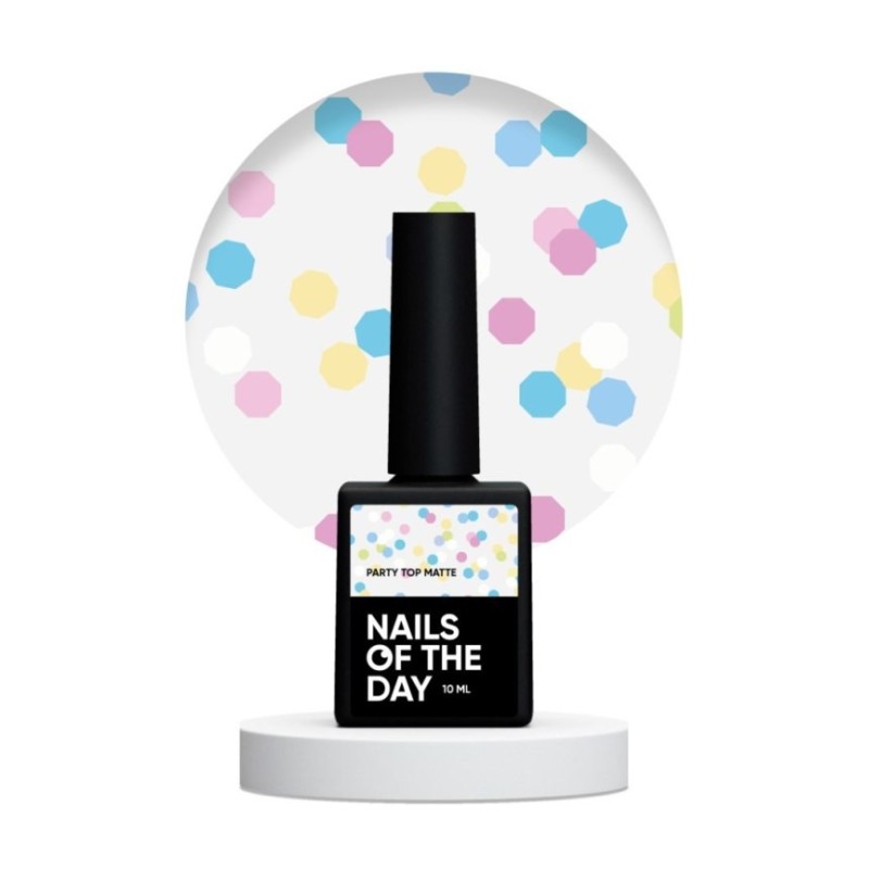 NAILSOFTHEDAY Party top matte, 10 ml NAILSOFTHEDAY Party top matte, 10 ml